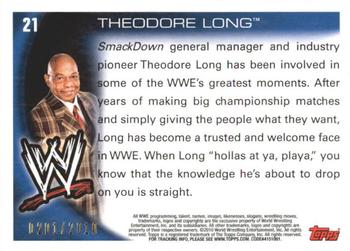 2010 Topps WWE - Blue #21 Theodore Long  Back