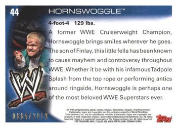 2010 Topps WWE - Blue #44 Hornswoggle  Back