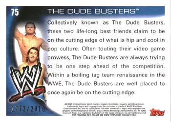 2010 Topps WWE - Blue #75 The Dude Busters  Back