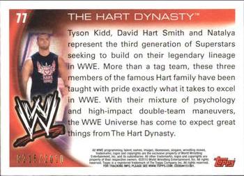 2010 Topps WWE - Blue #77 The Hart Dynasty Back