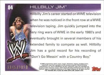 2010 Topps WWE - Blue #84 Hillbilly Jim  Back