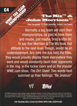 2010 Topps WWE - Championship Material #C4 John Morrison/The Miz  Back