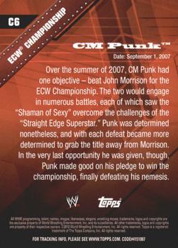 2010 Topps WWE - Championship Material #C6 CM Punk  Back