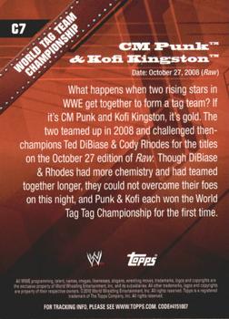 2010 Topps WWE - Championship Material #C7 CM Punk/Kofi Kingston  Back