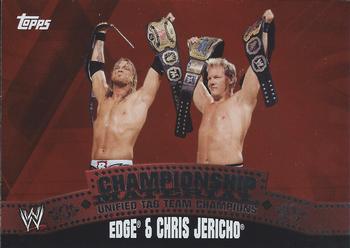 2010 Topps WWE - Championship Material #C12 Edge/Chris Jericho  Front