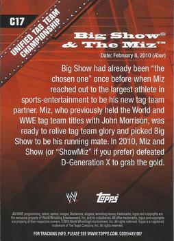 2010 Topps WWE - Championship Material #C17 ShowMiz  Back
