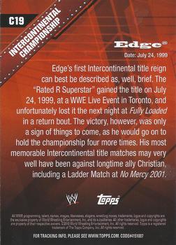 2010 Topps WWE - Championship Material #C19 Edge  Back