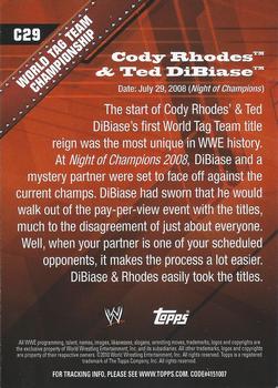 2010 Topps WWE - Championship Material #C29 Ted DiBiase/Cody Rhodes  Back