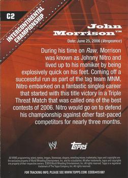 2010 Topps WWE - Championship Material #C2 John Morrison  Back