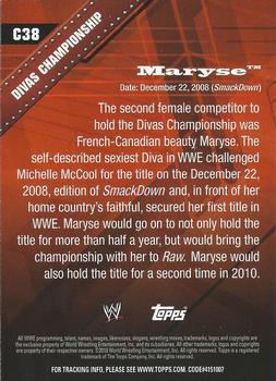 2010 Topps WWE - Championship Material #C38 Maryse  Back
