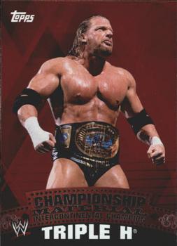 2010 Topps WWE - Championship Material Intercontinental Puzzle Back #C11 Triple H  Front