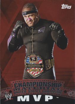 2010 Topps WWE - Championship Material Intercontinental Puzzle Back #C42 MVP  Front
