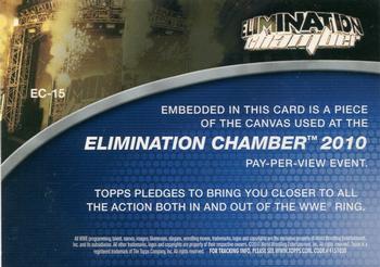 2010 Topps WWE - Elimination Chamber Canvas #EC-15 The Undertaker  Back