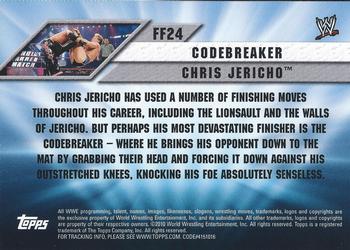 2010 Topps WWE - Favorite Finishers #FF24 Chris Jericho Back