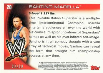 2010 Topps WWE - Gold #20 Santino Marella  Back