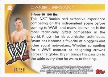 2010 Topps WWE - Gold #68 Daniel Bryan  Back