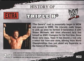 2010 Topps WWE - History Of #HO2 Triple H  Back