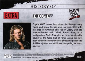 2010 Topps WWE - History Of #HO3 Edge  Back