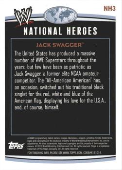 2010 Topps WWE - National Heroes #NH3 Jack Swagger  Back