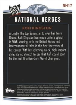 2010 Topps WWE - National Heroes #NH17 Kofi Kingston  Back