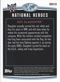 2010 Topps WWE - National Heroes #NH10 Sgt. Slaughter  Back