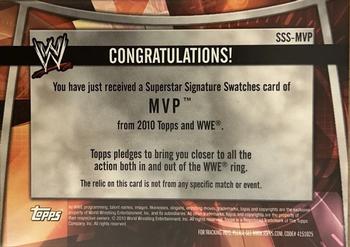 2010 Topps WWE - Superstar Signature Swatches #SSS-MVP MVP  Back