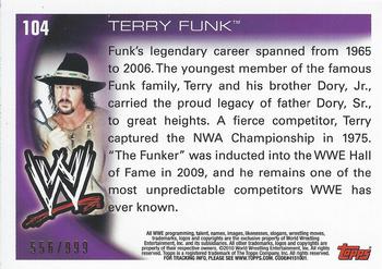 2010 Topps WWE - Silver #104 Terry Funk Back