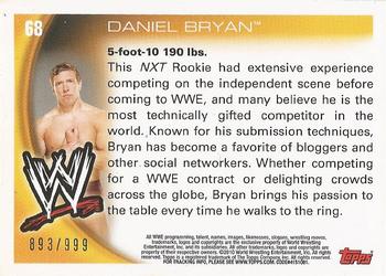 2010 Topps WWE - Silver #68 Daniel Bryan Back