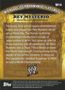 2010 Topps WWE - World Championship Material #W14 Rey Mysterio  Back