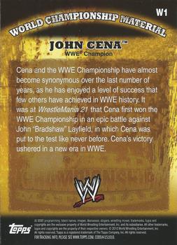 2010 TOPPS WWE JOHN CENA "FAVORITE FINISHERS" INSERT WRESTLING CARD #FF8 