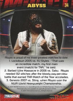2009 TriStar TNA Impact #34 Abyss  Back
