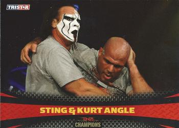 2009 TriStar TNA Impact #80 Sting and Kurt Angle  Front