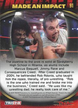 2009 TriStar TNA Impact #91 Consequences Creed  Back