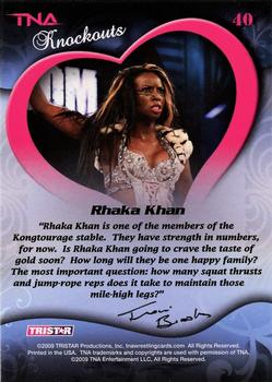 2009 TriStar TNA Knockouts #40 Rhaka Khan Back