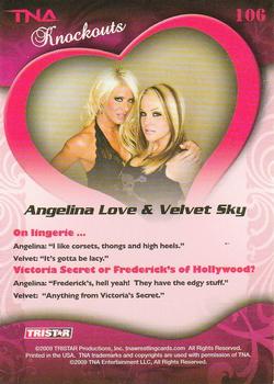 2009 TriStar TNA Knockouts #106 Angelina Love / Velvet Sky Back
