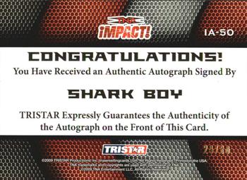 2009 TriStar TNA Impact - Autographs Gold #IA-50 Shark Boy Back