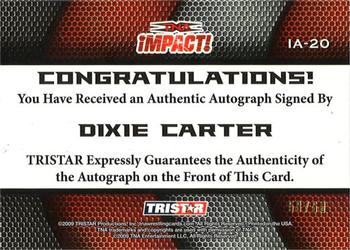 2009 TriStar TNA Impact - Autographs Gold #IA-20 Dixie Carter  Back