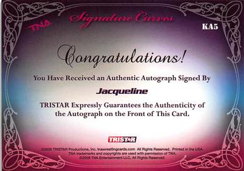 2009 TriStar TNA Knockouts - Signature Curves #KA5 Jacqueline Back
