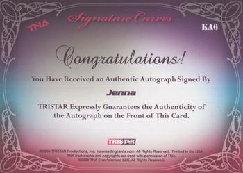 2009 TriStar TNA Knockouts - Signature Curves #KA6 Jenna Back