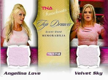 2009 TriStar TNA Knockouts - Top Drawer Memorabilia #TD-18 Angelina Love / Velvet Sky Front