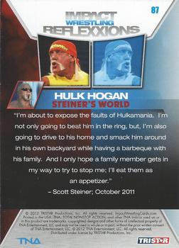 2012 TriStar Impact TNA Reflexxions #87 Hulk Hogan Back