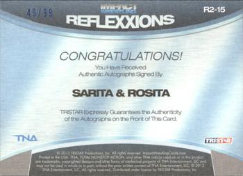 2012 TriStar Impact TNA Reflexxions - Dual Autographs Silver #R2-15 Sarita / Rosita Back