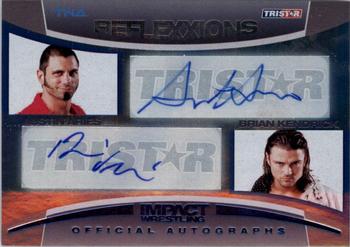 2012 TriStar Impact TNA Reflexxions - Dual Autographs Silver #R2-29 Austin Aries / Brian Kendrick Front