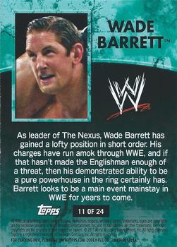 2011 Topps WWE Ringside Relic Dog Tags Inserts #11 Wade Barrett  Back