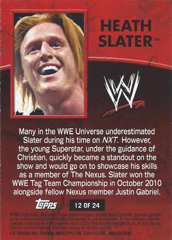 2011 Topps WWE Ringside Relic Dog Tags Inserts #12 Heath Slater  Back