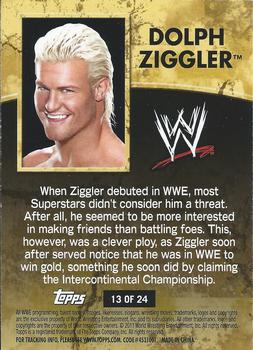 2011 Topps WWE Ringside Relic Dog Tags Inserts #13 Dolph Ziggler  Back