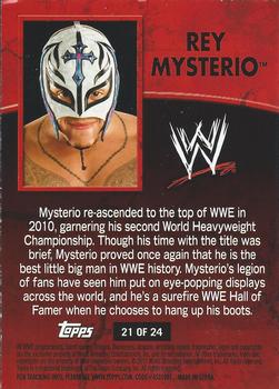2011 Topps WWE Ringside Relic Dog Tags Inserts #21 Rey Mysterio  Back