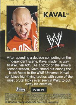 2011 Topps WWE Ringside Relic Dog Tags Inserts #22 Kaval  Back
