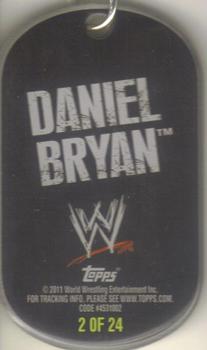 2011 Topps WWE Ringside Relic Dog Tags Inserts - Tags #2 Daniel Bryan  Back