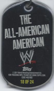 2011 Topps WWE Ringside Relic Dog Tags Inserts - Tags #18 Jack Swagger  Back